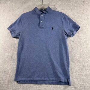 Polo Ralph Lauren Men's Custom Slim Fit Blue‎ Polo Shirt Size M Cotton